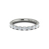 Diamond Oval Band in 14K White Gold