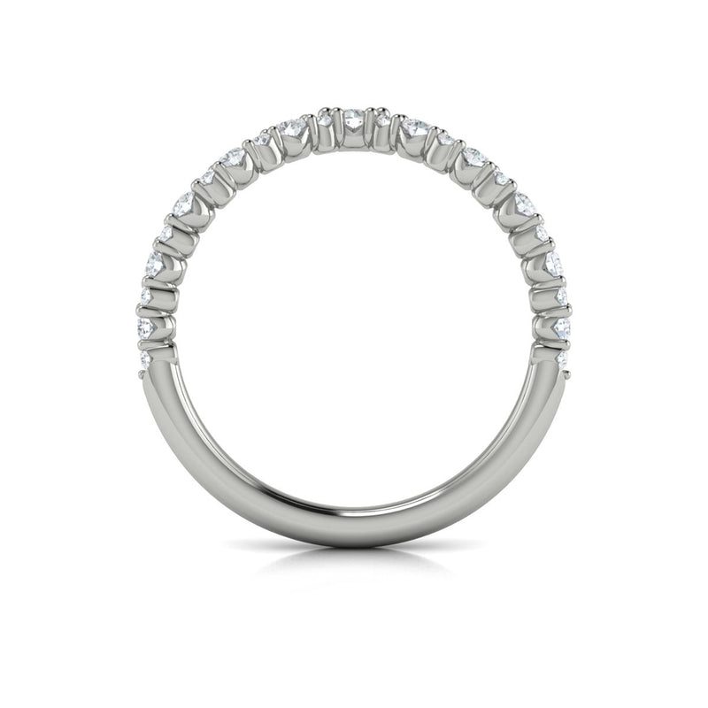 Diamond Contour Band in 14K White Gold