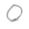 Diamond Contour Band in 14K White Gold