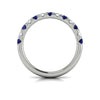 Sapphire & Diamond Band in 14K White Gold