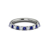 Sapphire & Diamond Band in 14K White Gold