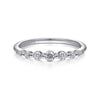 Single Prong Diamond Ring in 14K White Gold