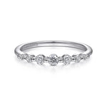 Single Prong Diamond Ring in 14K White Gold