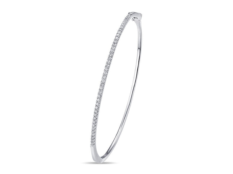 14KT White Gold Diamond Eloise Baguette Bangle  Diamond bracelet design,  Diamond bangles bracelet, Diamond bangle