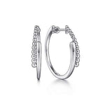 Bujukan Bypass Hoop Earrings in Sterling Silver